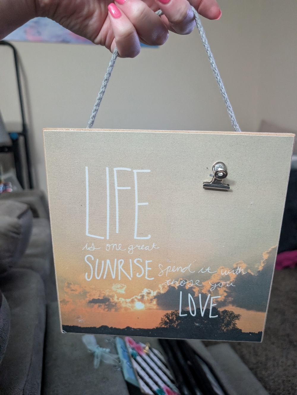 Sunrise Inspirational Hanging Frame
